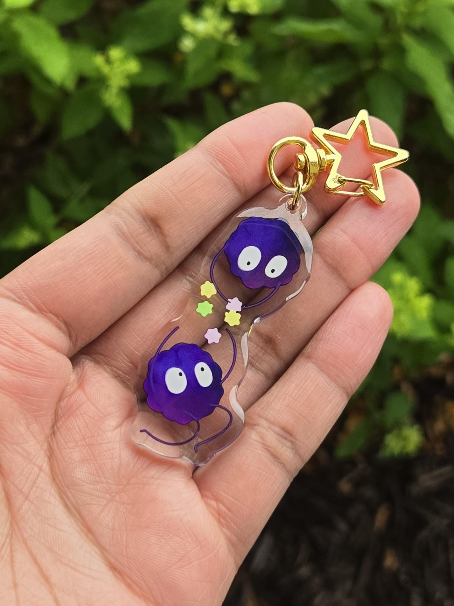 Two Soot Sprites on a Keychain