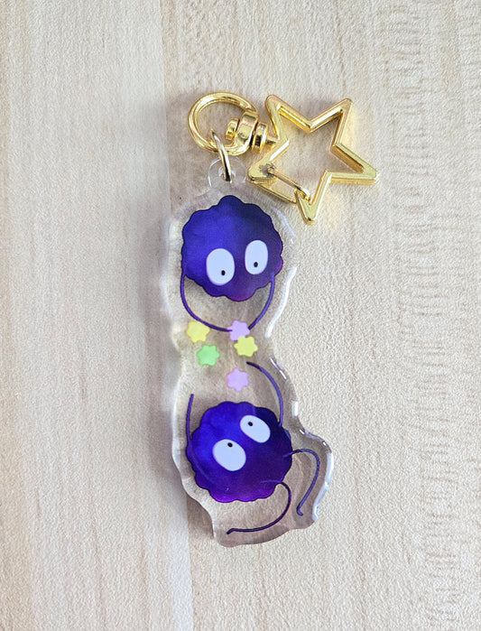 Two Soot Sprites on a Keychain